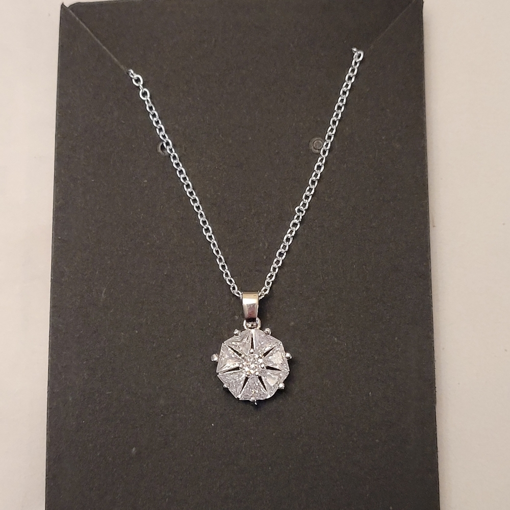 Geometric cz necklace